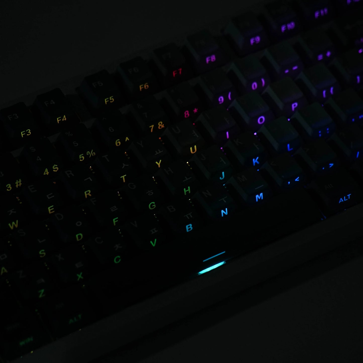 Keycaps Ocean Heart | Perfil Cherry | PBT Dye-Sub | Retroiluminación Lateral | Español