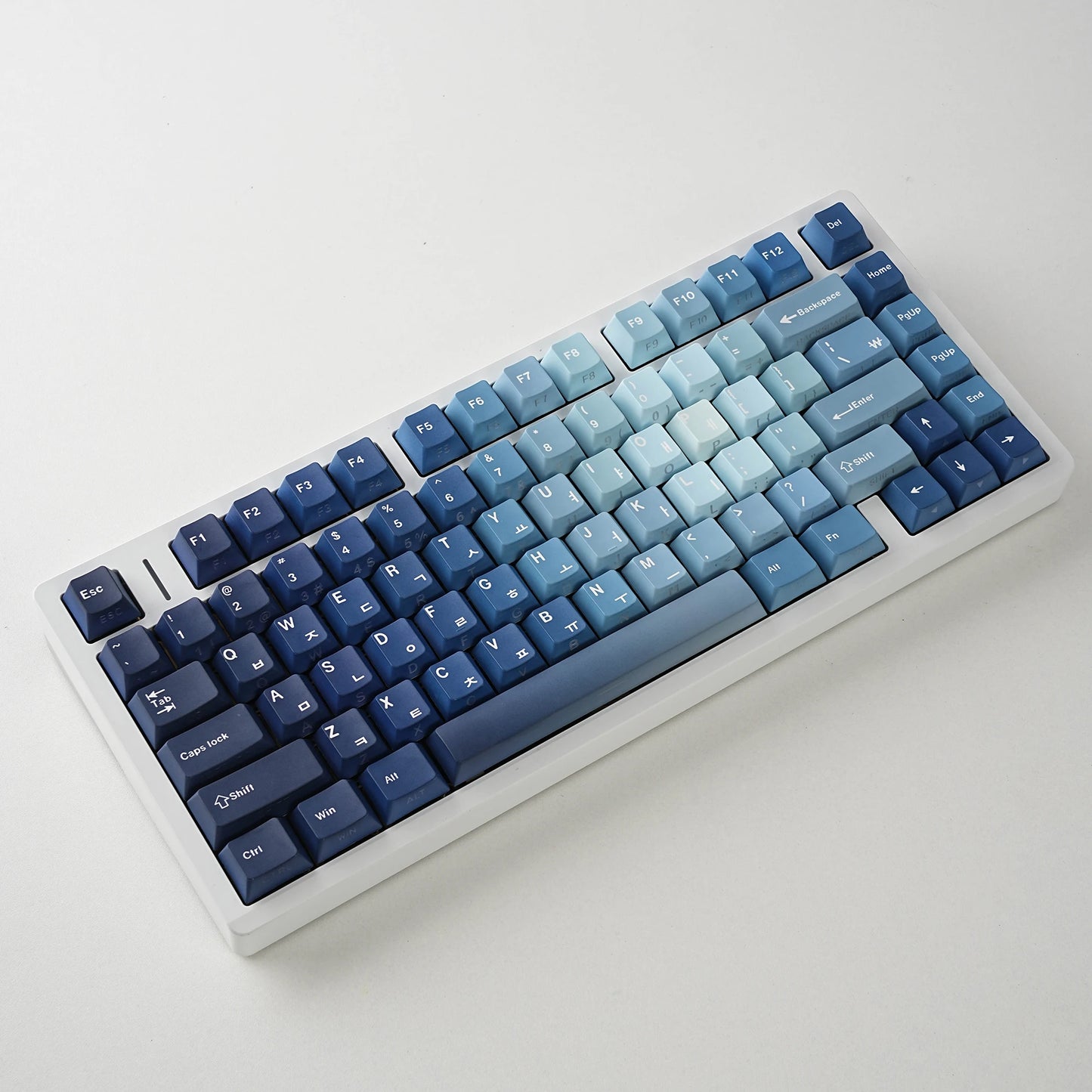 Keycaps Ocean Heart | Perfil Cherry | PBT Dye-Sub | Retroiluminación Lateral | Español