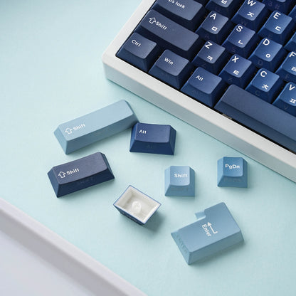 Keycaps Ocean Heart | Perfil Cherry | PBT Dye-Sub | Retroiluminación Lateral | Español